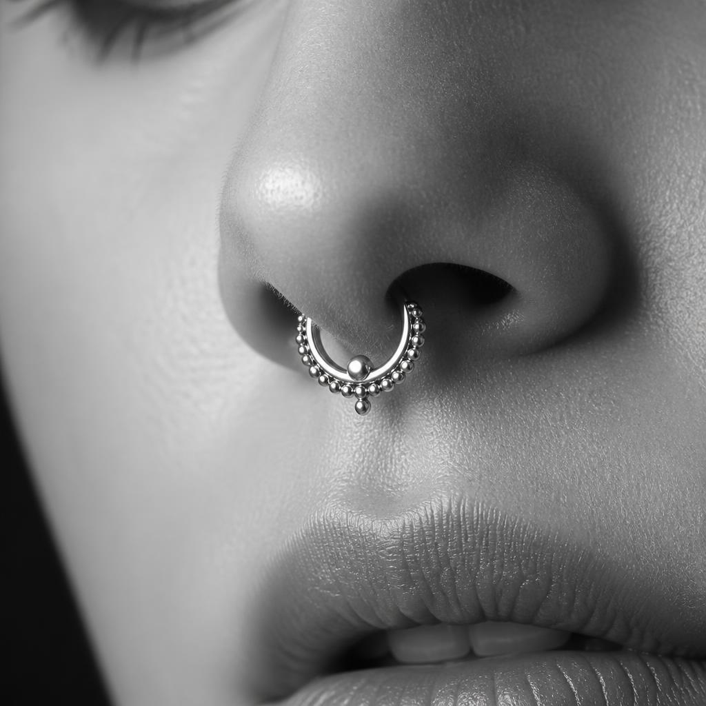 Delicate gold septum clicker